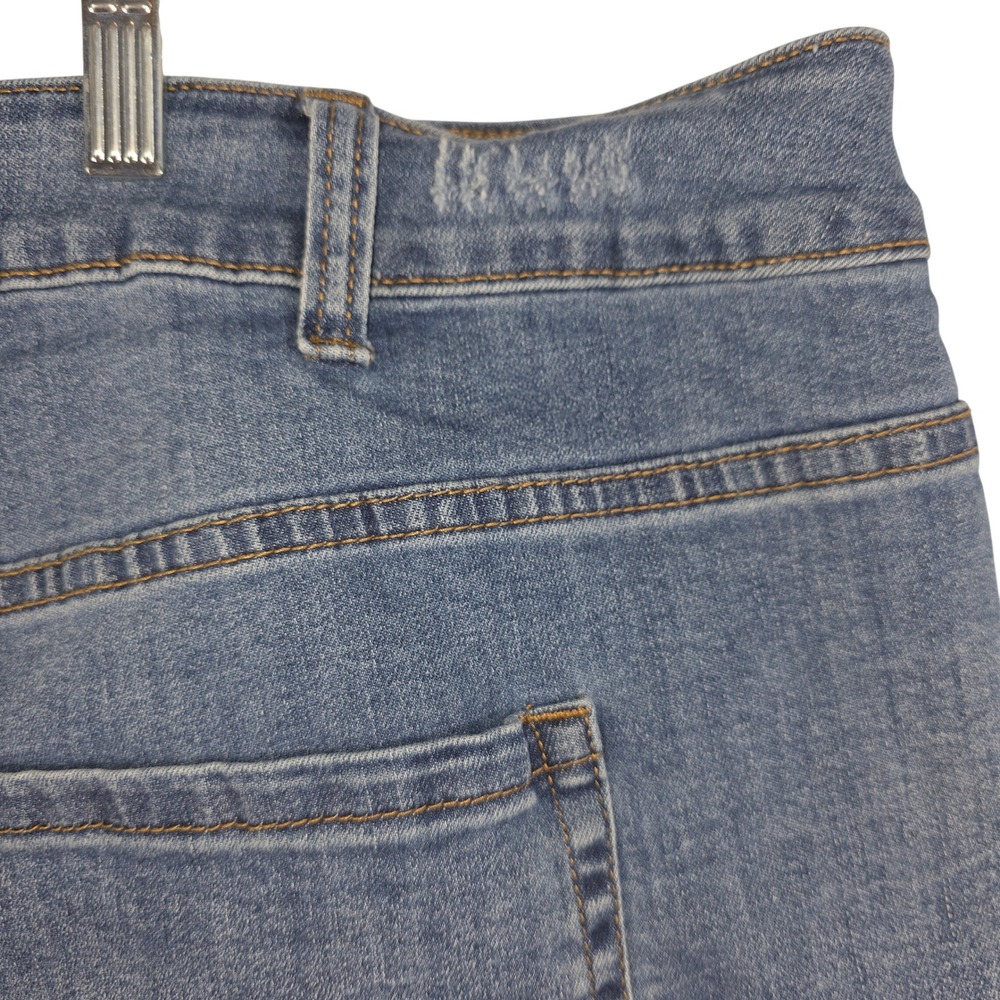 Lane Bryant Girlfriend Short Women 26 Blue Distressed Lace Trim Denim - Picture 5 of 9